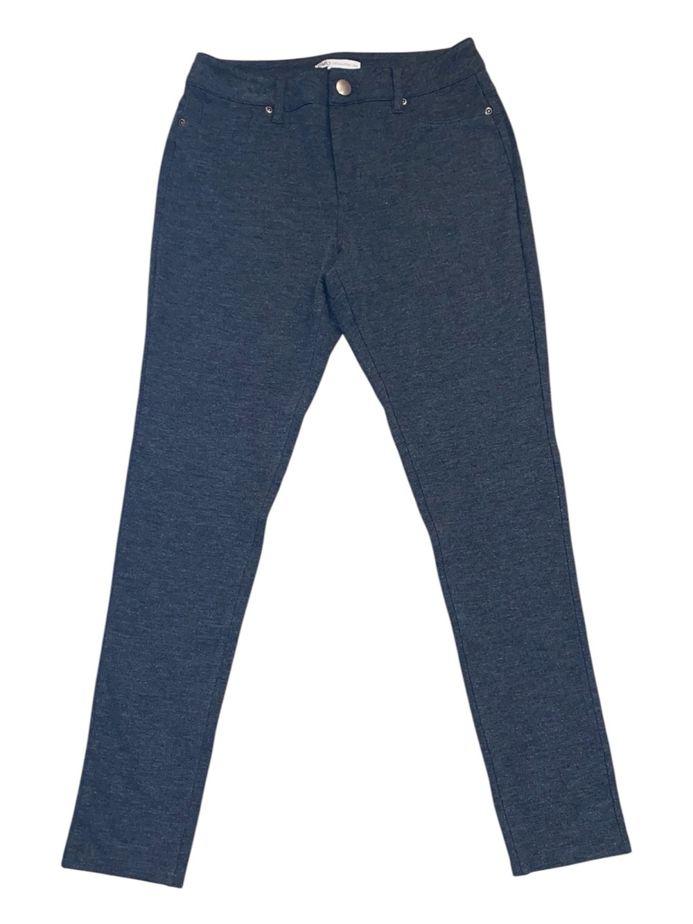 CATO Stretch Pull On Pants Front Button & Zip Charcoal Gray Size 8